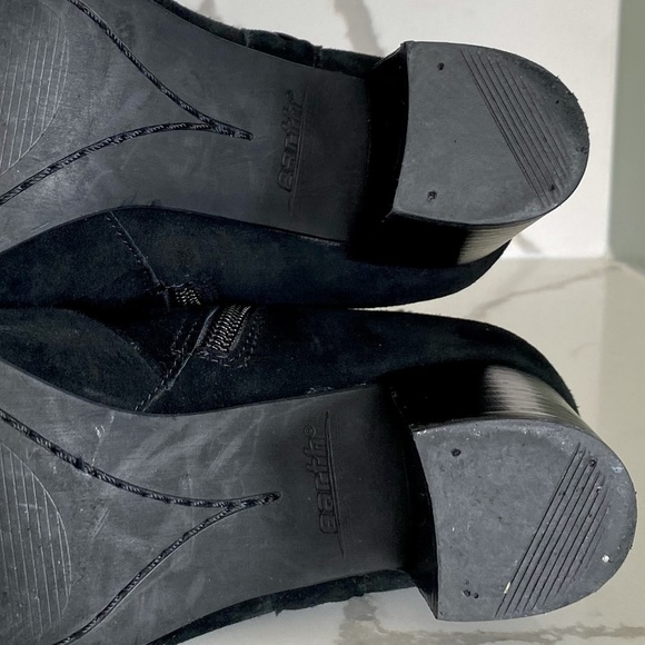 Earth Sparta  Suede Leather  Block Heel Braided  Zipper Ankle Bootie- Size 6 - Picture 4 of 12